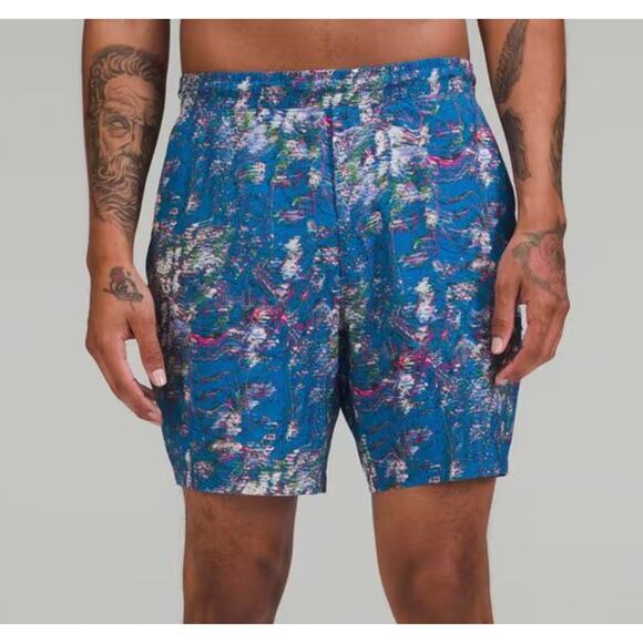 LULULEMON Pace Breaker Linerless Shorts 9" In Speed Floral Poolside Size XXL - Picture 1 of 10